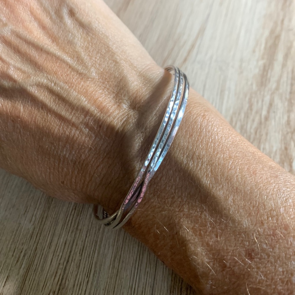 Sterling silver bangle bracelet